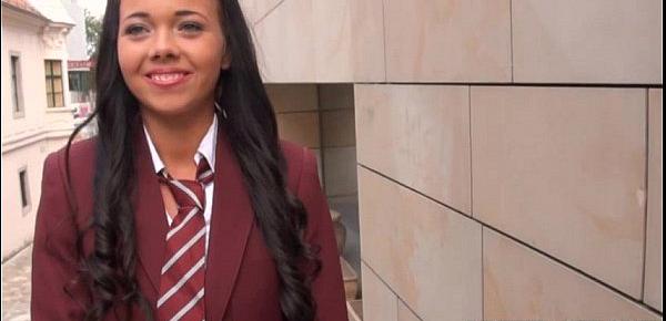  Schoolgirl Tricia Teen pounded for money